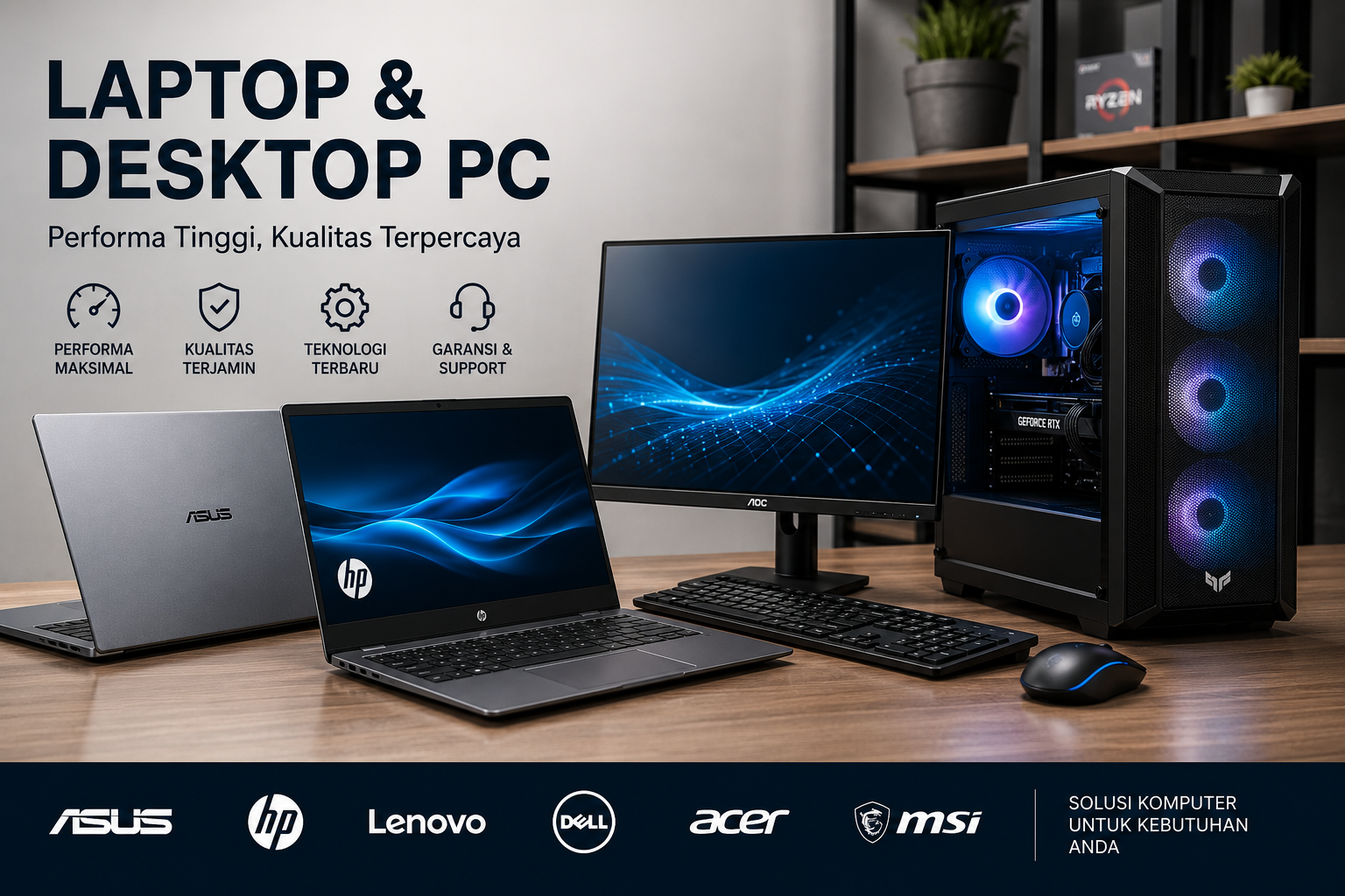 Foto Laptop & Desktop PC