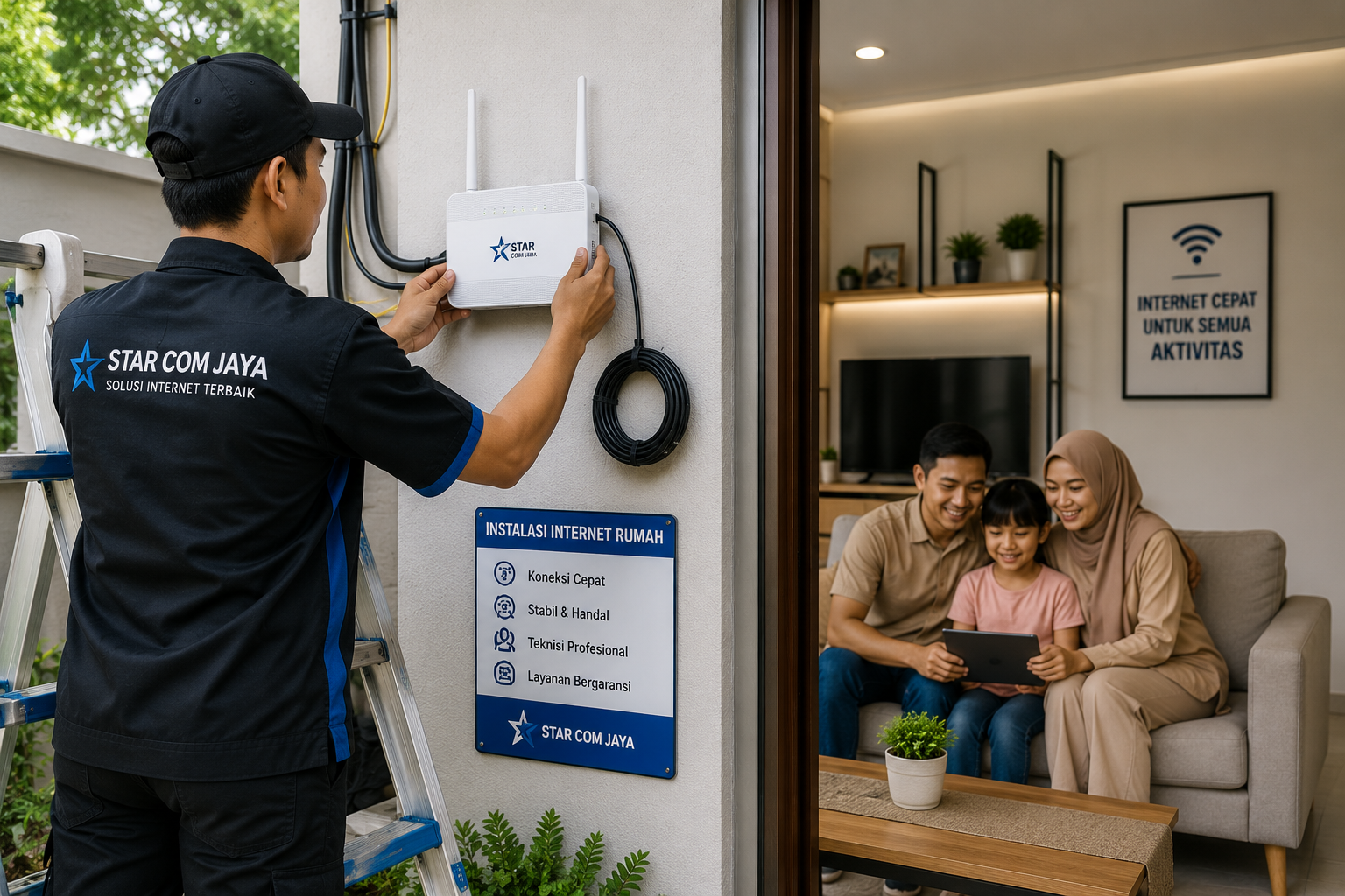 Foto Instalasi Internet Rumah